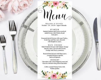 wedding menu template rustic menu template bridal shower menu etsy birthday menu template