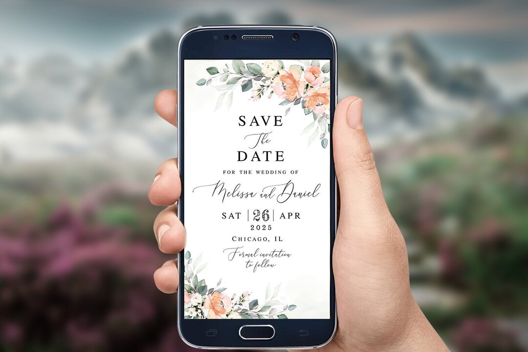 Electronic Save the Date Template Self-editing Invite - Etsy