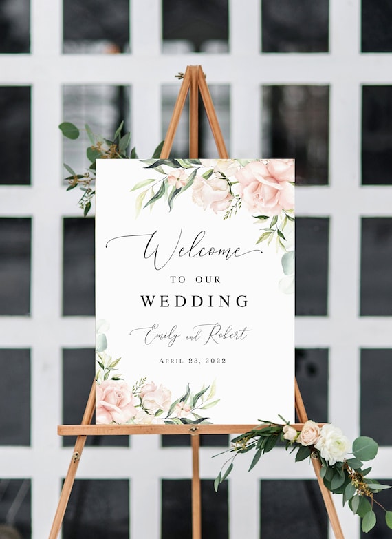 Welcome Wedding Sign Editable Template Welcome Board Printable - Etsy