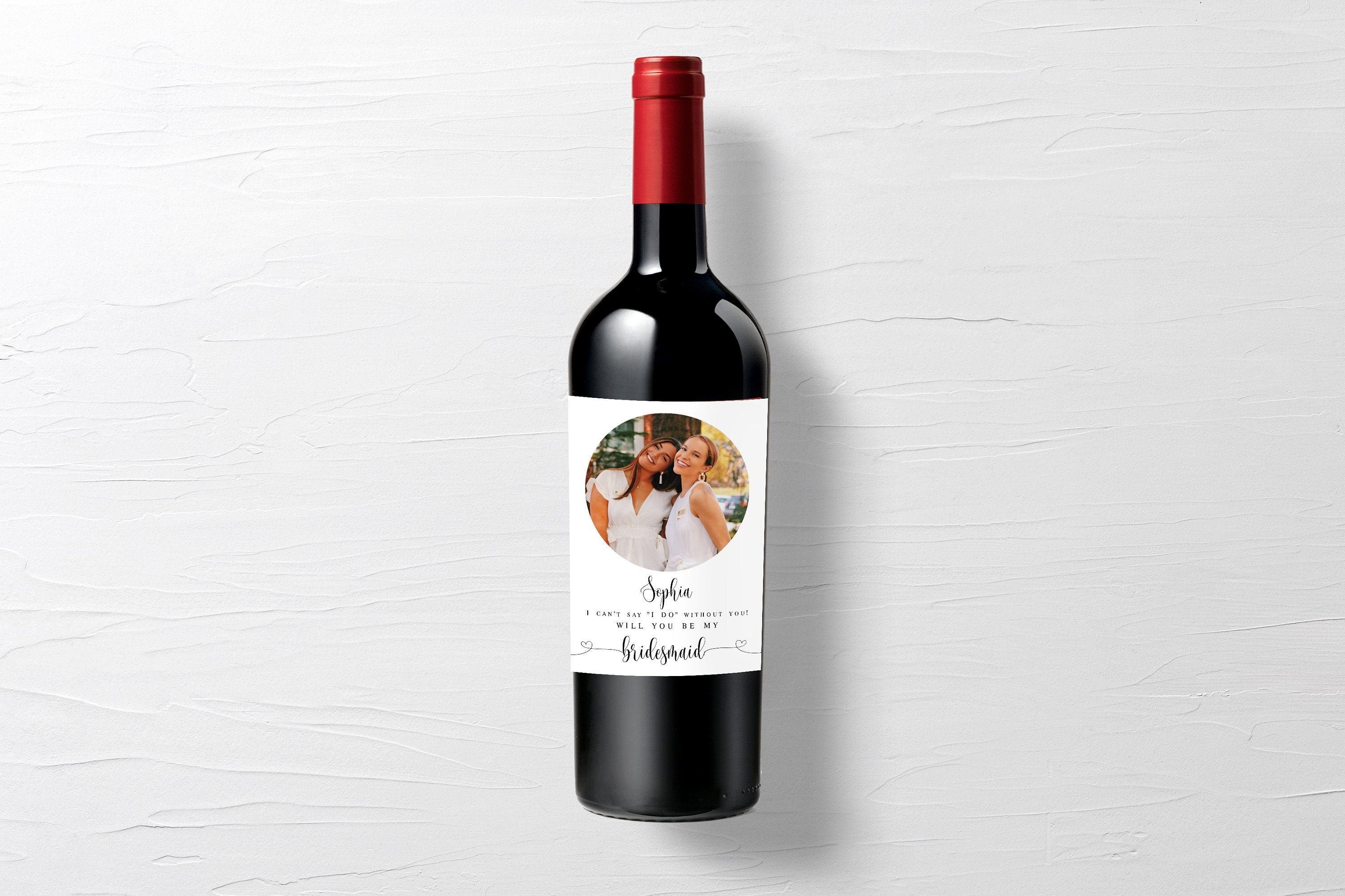 wine label photo template fully editable will you be my etsy