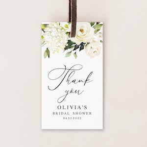 Hortensie Geschenkanhänger Geschenkanhänger Hochzeit Gastgeschenk Brautparty Geschenkanhänger Brautparty Geschenkanhänger DIY Download Templett AWHR-1