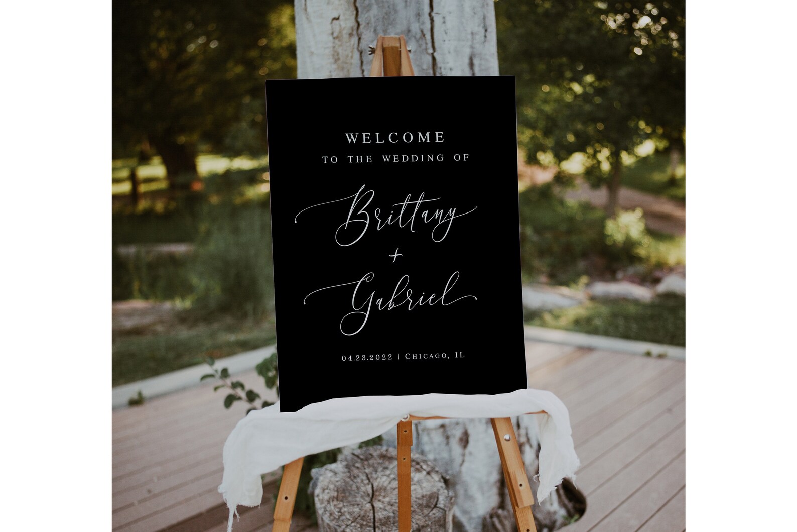 Welcome Sign Editable Template Black and White Wedding Welcome - Etsy