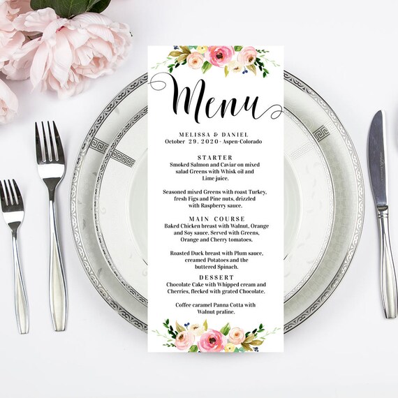 Downloadable Birthday Menu Template Downloadable Birthday Menu Template