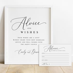 Hochzeits-Rate Zeichenvorlage zum ausdrucken Bearbeitbare Hochzeitsratschläge Rat für Braut & Bräutigam Digital DIY Download Templett wpalf-A91