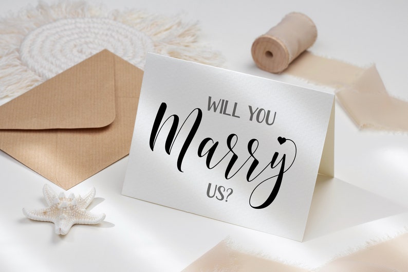 Will you marry us card Editable template Wedding proposal card Wedding card to ask officiate Printable Digital DIY Download Templett swc2 image 1