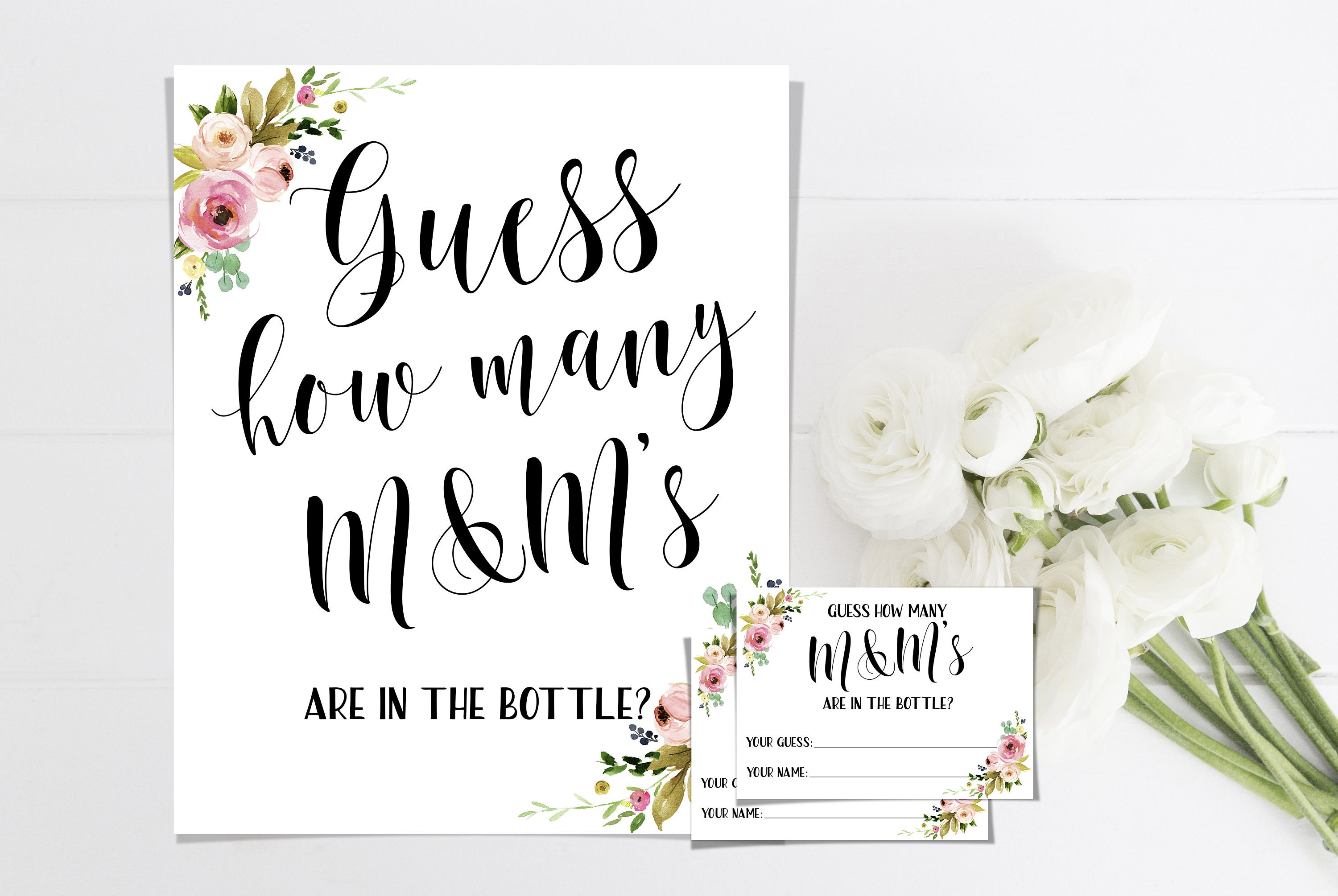 Guess how many m ms in the baby bottle printable printable word searches