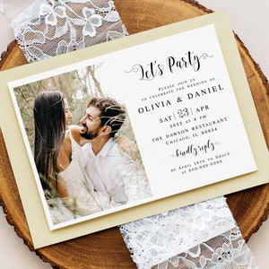 Photo Invitation Template Fully Editable Invite Lets Party - Etsy