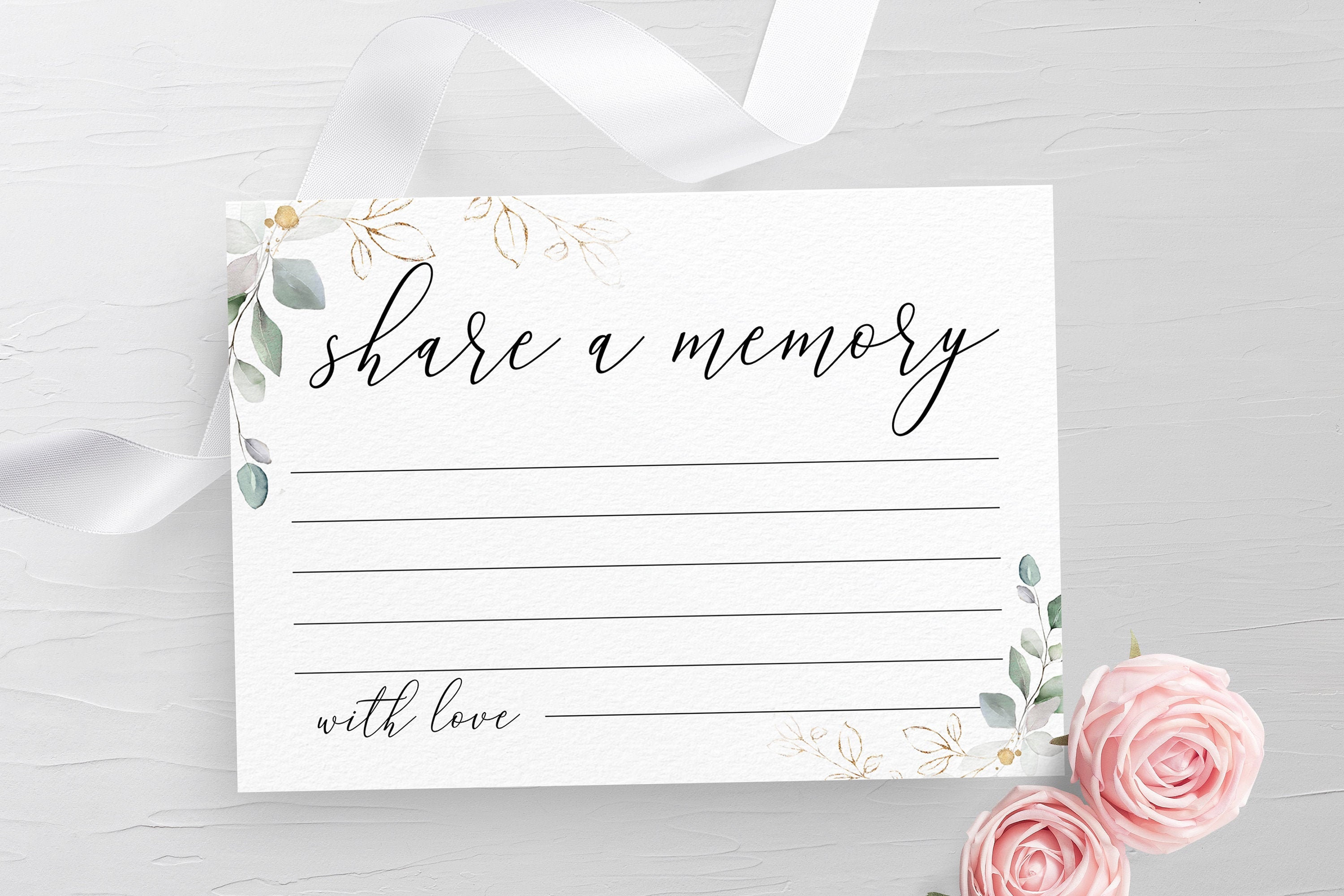 share-a-memory-card-template-fully-editable-printable-funeral-etsy