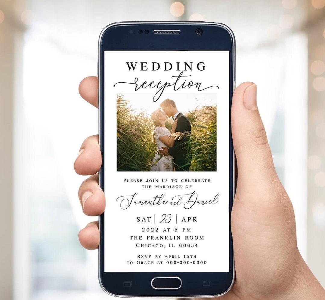 Wedding Reception Party E-invite Template Editable Electronic Invite ...