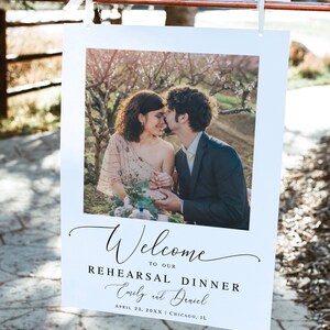 Wedding rehearsal dinner welcome sign Customizable template with photo Reception poster Download Templett wpalf-a91 image 8