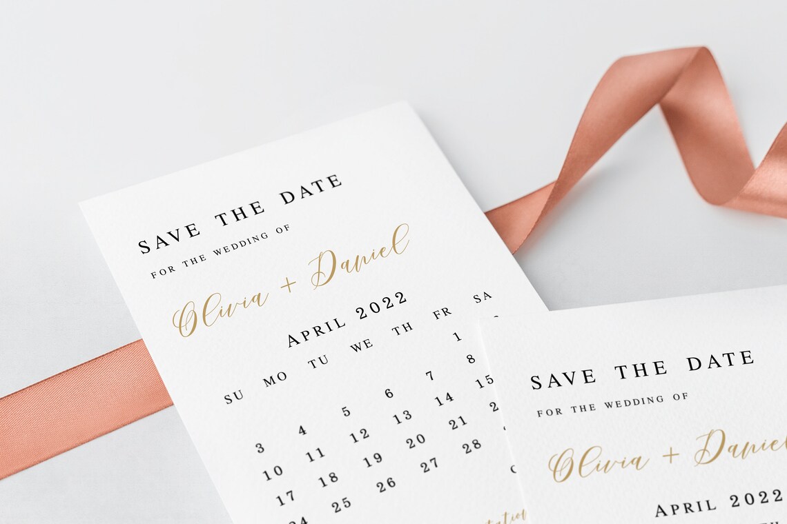 Save the Date Calendar Template Fully Editable Printable - Etsy