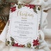 Christmas Menu Editable Template Holiday Party Menu Printable Digital ...