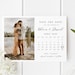 Calendar save the date Fully editable template With photo Wedding announcement Printable Download DIY personalized Templett #swc21 