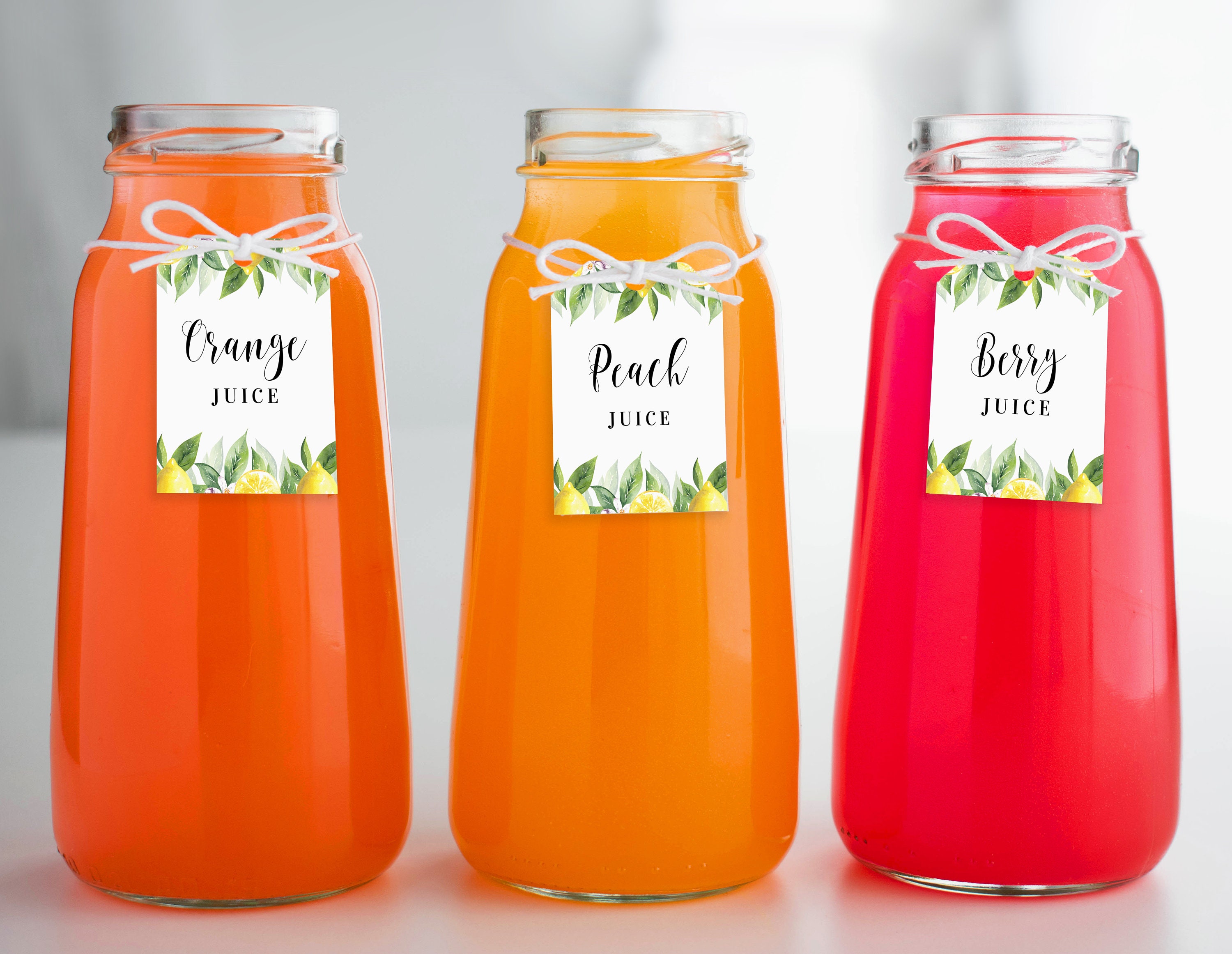 Mimosa bar sign and Juice jar labels printable Editable Etsy