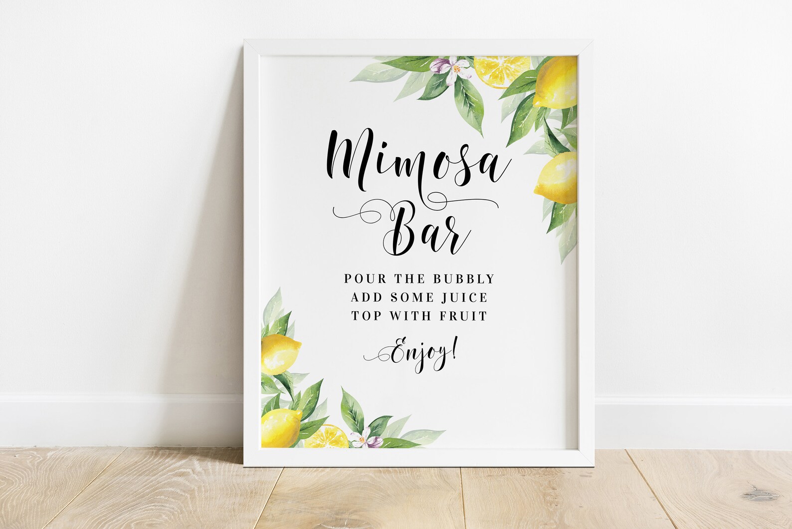Mimosa Bar Sign and Juice Jar Labels Printable Editable Etsy