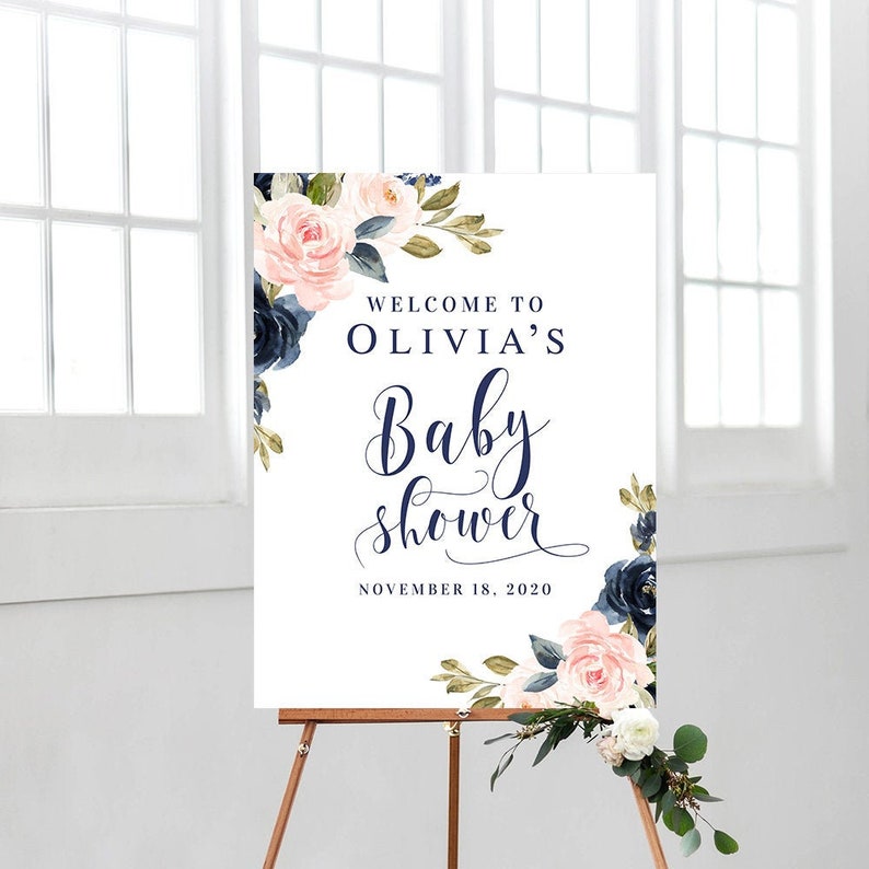 to baby shower sign printable Fully editable template Etsy