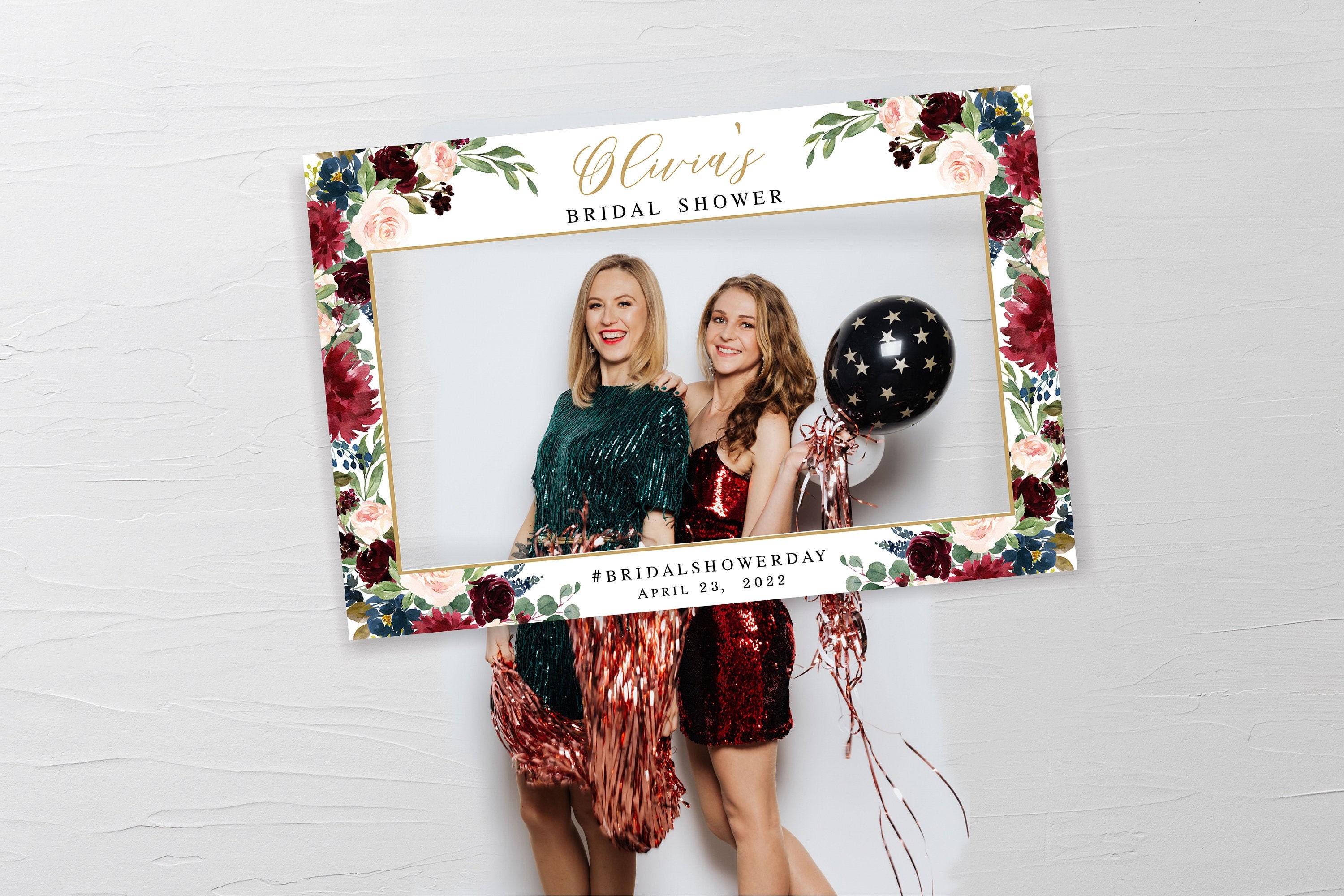 Landscape Photo Prop Frame Template Fully Editable Photobooth Etsy UK