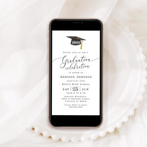 Electronic graduation invitation template Grad celebration e-invite Class of 2026 Digital download Templett MyGrdt31 image 8