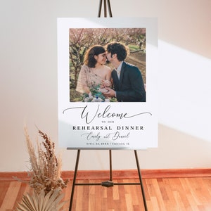 Wedding rehearsal dinner welcome sign Customizable template with photo Reception poster Download Templett wpalf-a91 image 7