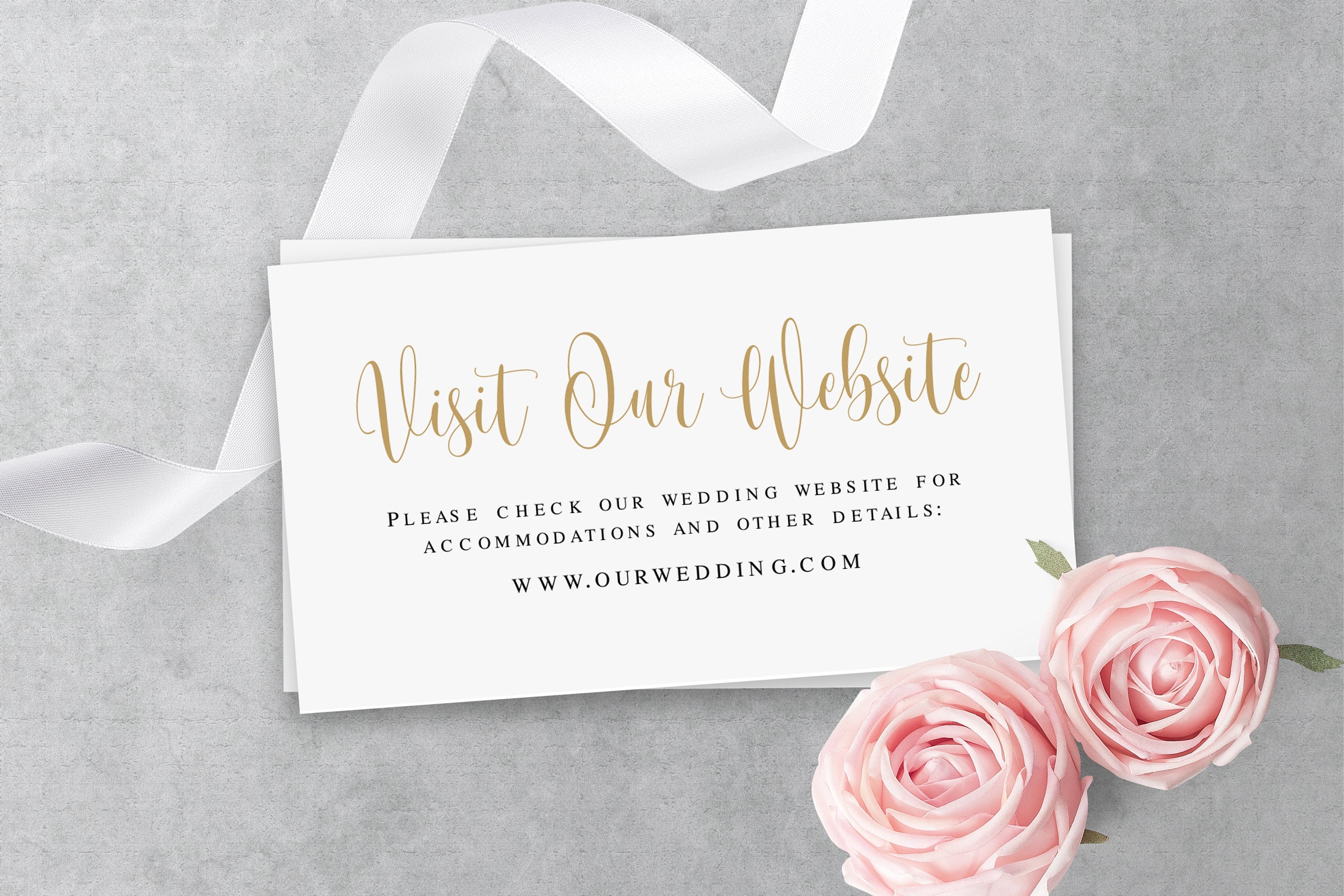 Wedding Website Sticker, Foiled Clear Wedding Stickers in Gold, Silver,  Rose Gold, Visit Our Website Sticker, Custom Wedding Website Sticker 