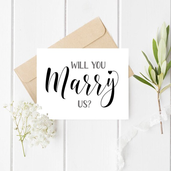Will You Marry Us Card FPS0016 Will you be our Officiant Card Wedding Card