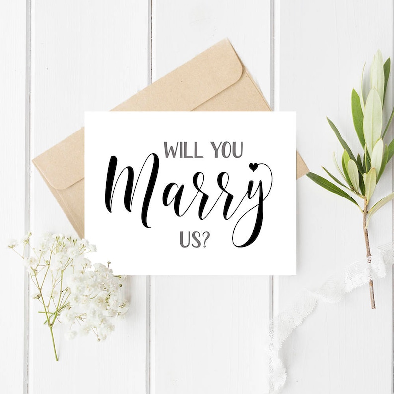 Will you marry us card Editable template Wedding proposal card Wedding card to ask officiate Printable Digital DIY Download Templett swc2 image 6