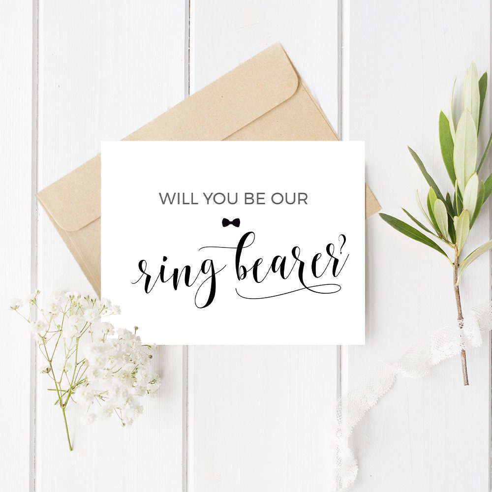 Will You Be Our Ring Bearer Card Fully Editable Template - Etsy