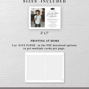 Graduation celebration invitation template Modern grad invite with photo Class of 2026 Download MyGrdt31 image 3