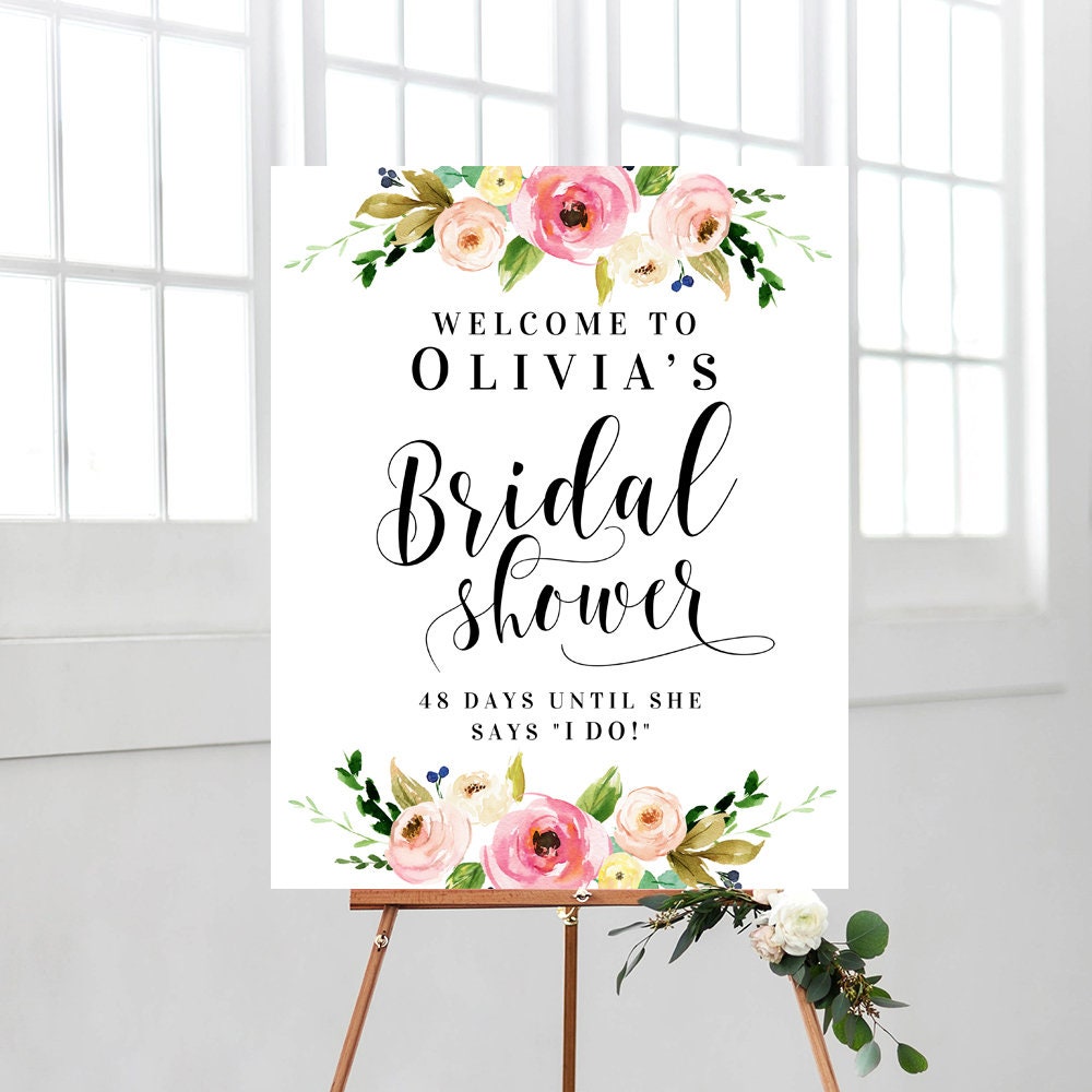 Bridal Shower Welcome Sign Template Free