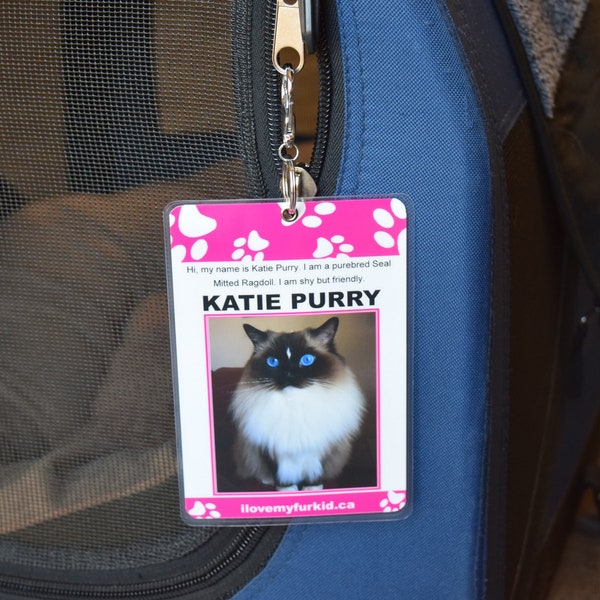Cat Carrier/Dog Carrier/Kennel Travel Tag/Kennel Tag/Crate Tag/Travel Crate Tag/Kennel Tags for Show Dogs/Kennel Tags for Show Cats