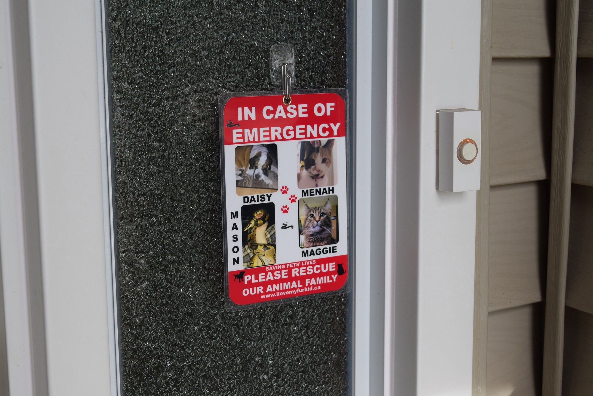 Rescue Our Animal Family/personalised Sign/emergency Pet Sign/save My ...