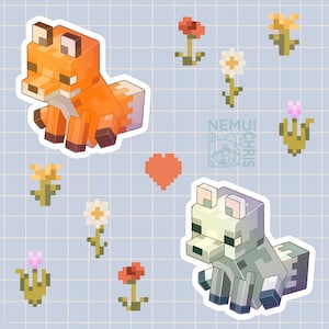 Adesivo Volpe di Minecraft