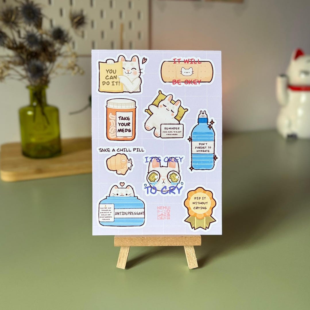 Mental Health & Self-care Sticker Pack - Etsy