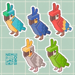 Adesivo pappagalli di Minecraft