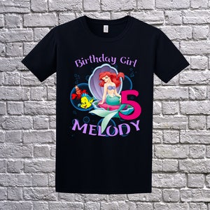 The little mermaid Shirt, the little mermaid birthday shirt, the little mermaid birthday party, Little mermaid family shirts, Ariel birthday