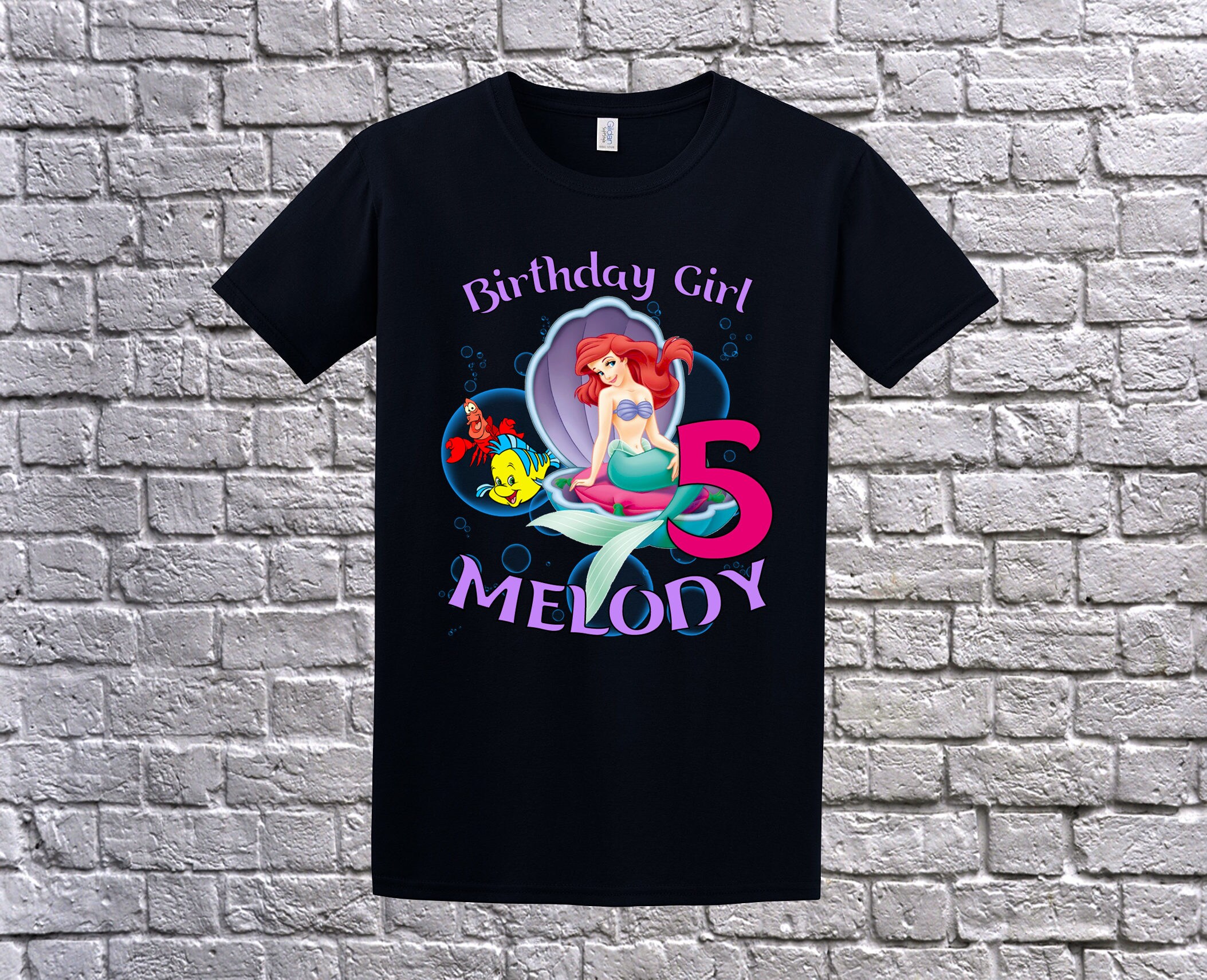The Little Mermaid Birthday Shirt the Little Mermaidariel Etsy