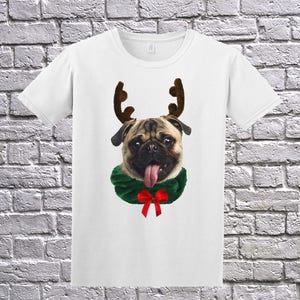 Family Funny Pug Ugly Christmas White Long Sleeve and T-shirt, Pug Funny Christmas shirt, PUG Longsleeve, Pug Sweater, Pug Christmas image 4