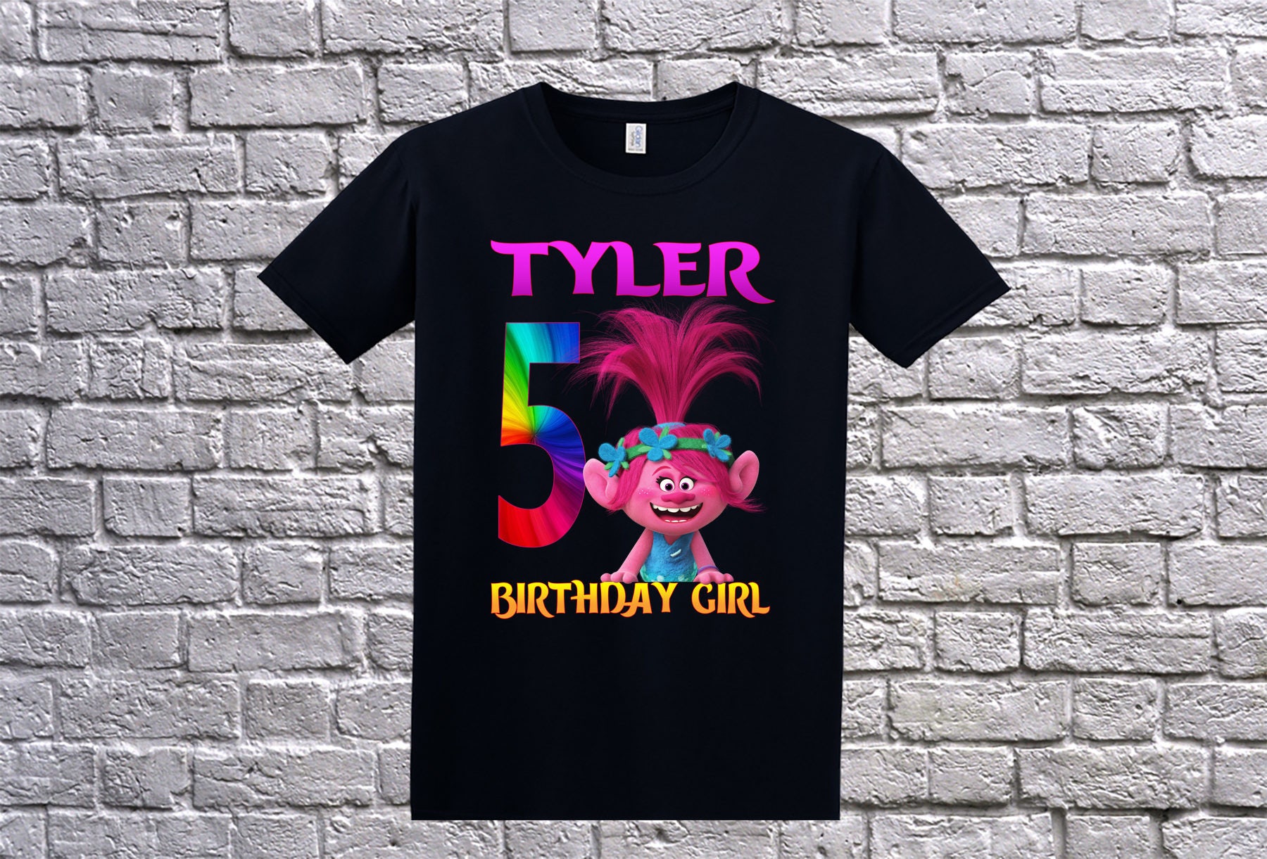 Poppy Birthday Shirt, Trolls Birthday T-shirt, Custom Trolls Shirt