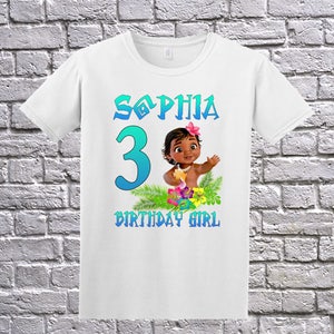 Custom Moana Birthday Shirt, Birthday T-Shit, Custom Moana Shirt, Personalized Moana Apparel, Moana Shirt, Maui Shirt, Moana Birthday Party