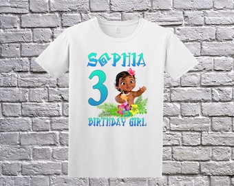 Custom Moana Birthday Shirt, Birthday T-Shit, Custom Moana Shirt, Personalized Moana Apparel, Moana Shirt, Maui Shirt, Moana Birthday Party