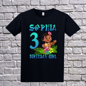 Moana Birthday Shirt, Custom Birthday T-Shit, Custom Moana Shirt, Personalized Moana Apparel, Moana Shirt, Maui Shirt, Moana Birthday Party