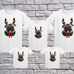 Family Funny Pug Ugly Christmas White Long Sleeve and T-shirt, Pug Funny Christmas shirt, PUG Longsleeve, Pug Sweater, Pug Christmas image 5