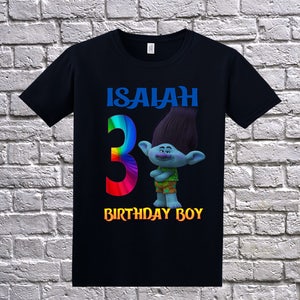 Trolls Birthday Shirt, Poppy Birthday T-Shirt, Custom Trolls Shirt, Personalized Trolls Apparel, Birthday Troll Shirt, Trolls Birthday Party