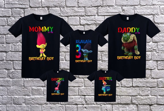Custom Birthday Shirts Trolls Personalized T-shirts