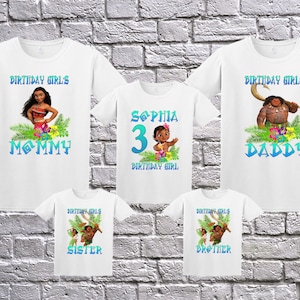 Custom Moana Birthday Shirt, Birthday T-Shirt, Custom Moana Shirt, Personalized Moana Apparel, Moana Shirt, Maui Shirt, Moana Birthday Party image 5