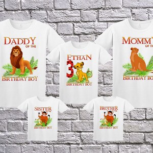 Lion King Birthday Shirt Custom Lion King T-shirt - Etsy