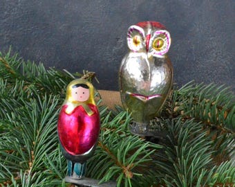 Raz Imports 手作りガラス「フクロウのオーナメント」ガラス 箱なし