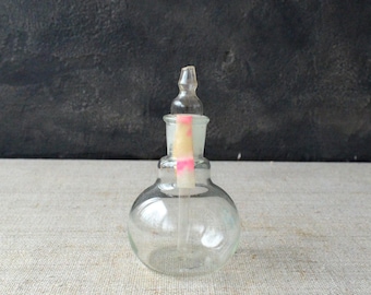 Frasco cuentagotas de vidrio pequeño: Tarro medidor de farmacia en miniatura, decoración científica