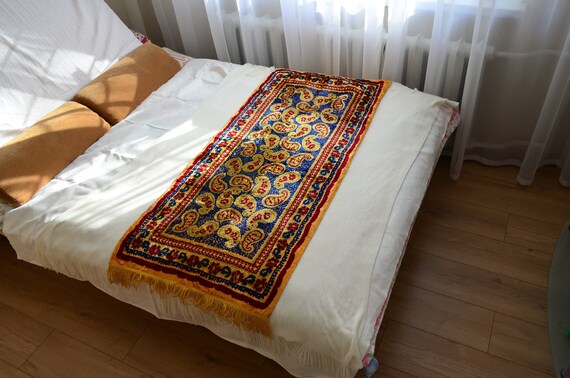 Sofa Bed Runner Paisley Print Small Coverlet Couch Chair Cover Etsy