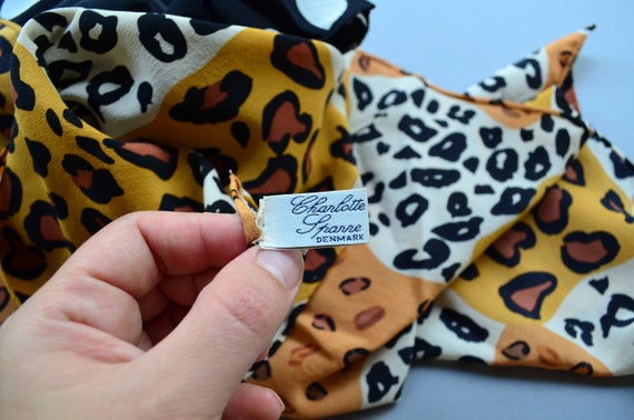 Animal print silk oblong scarf African inspired l… - image 5